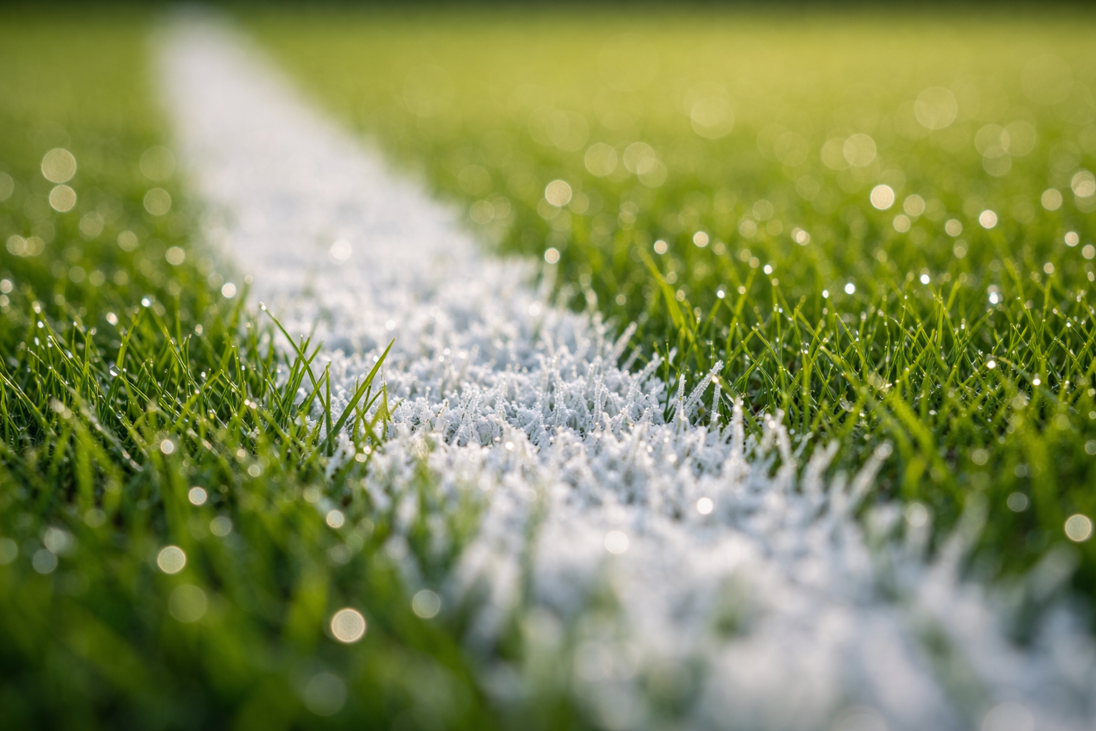 Futbol sahasi cizgileri, yakindan gorunum